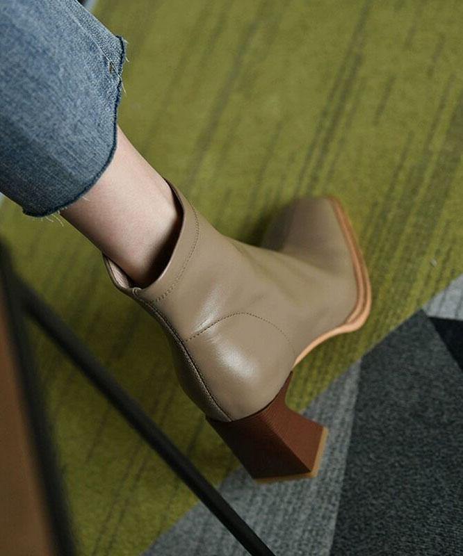 Kvinnors Stövlar med Dragkedja Chunky Klack 2