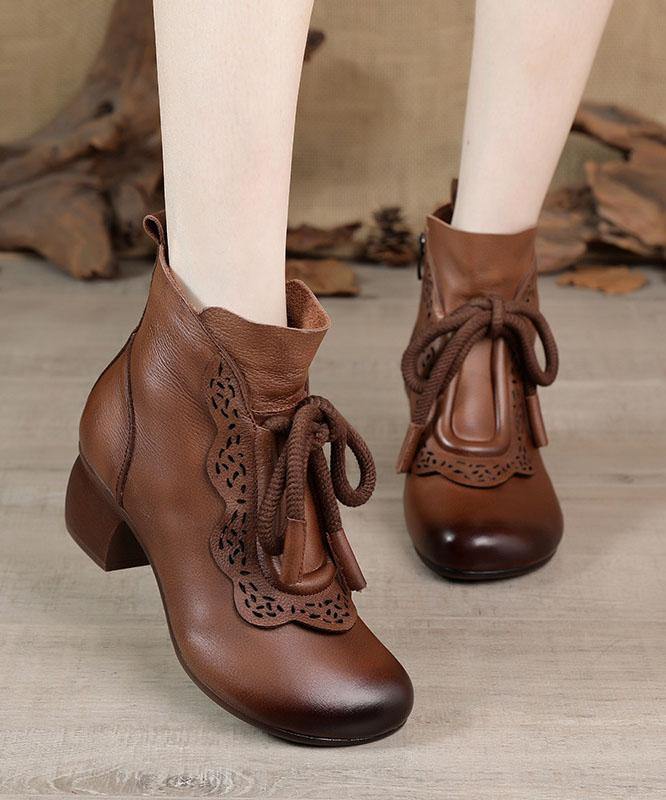 Kvinnors Stövlar med Dragkedja och Snörning 1