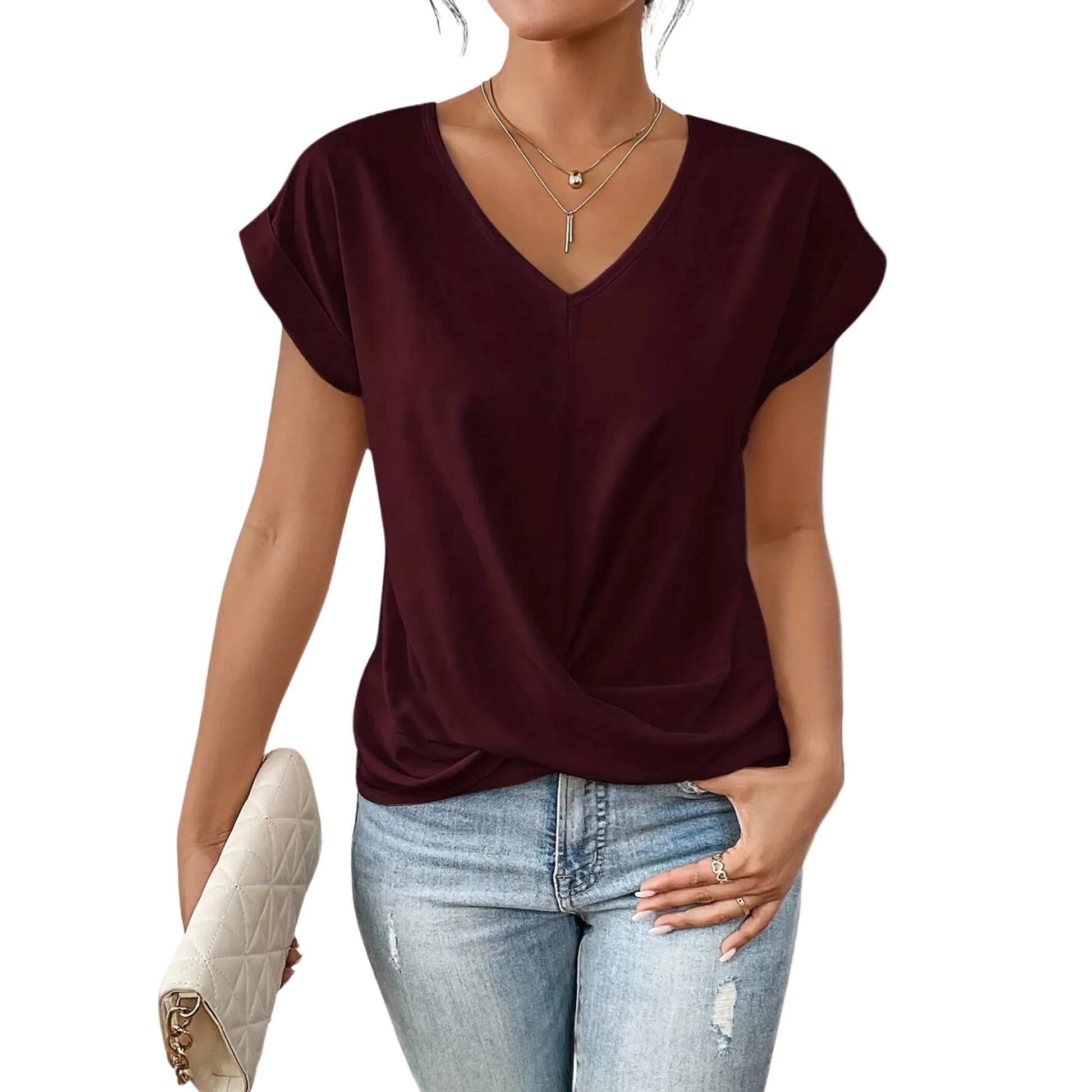 Kvinnors T-shirt Sweetheart Urringning Trendig 0