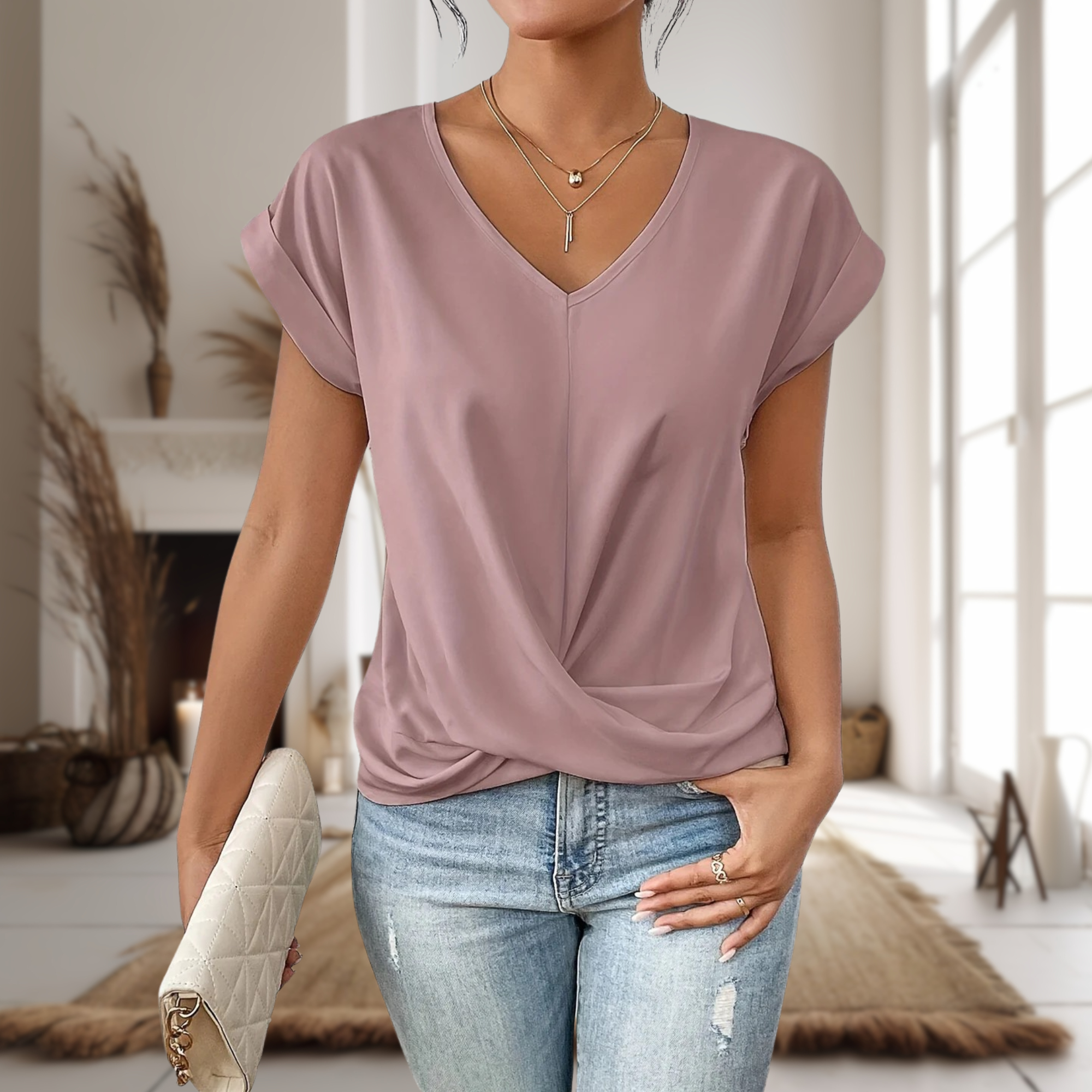 Kvinnors T-shirt Sweetheart Urringning Trendig 1