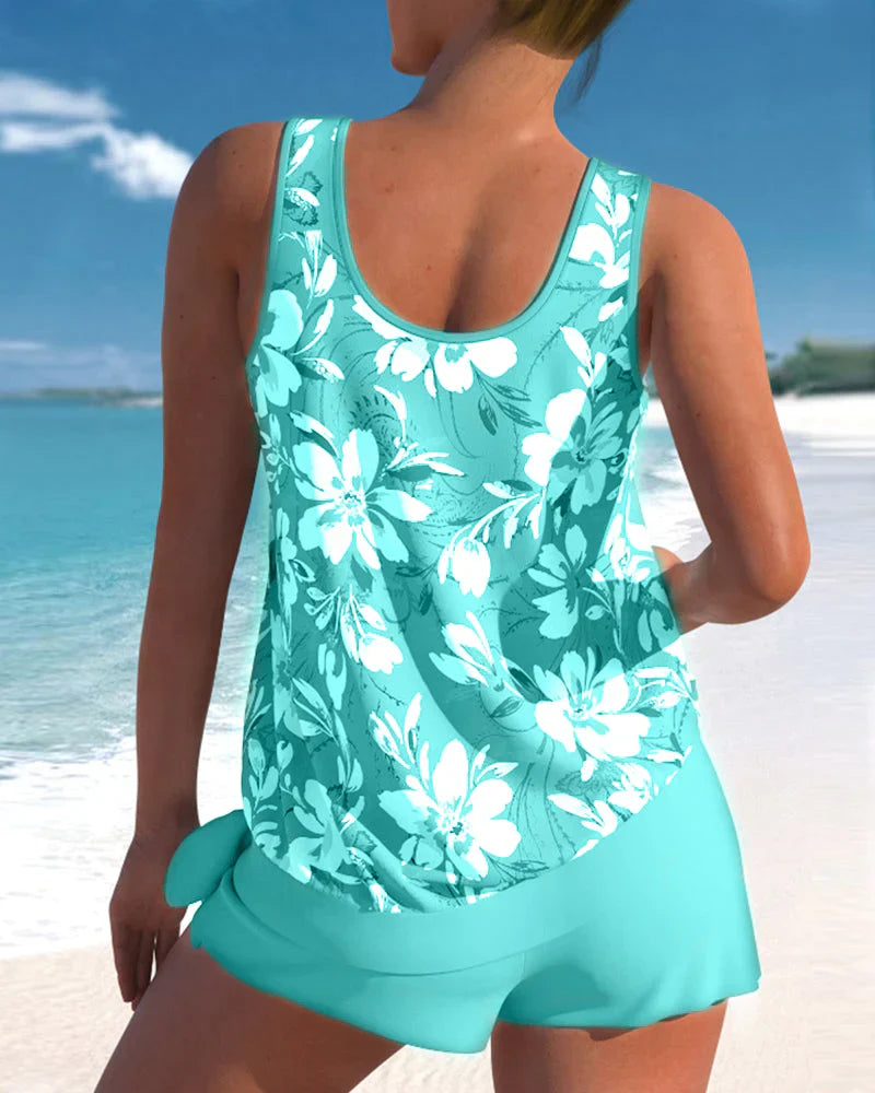 Kvinnors Tankini Trendig Design 3