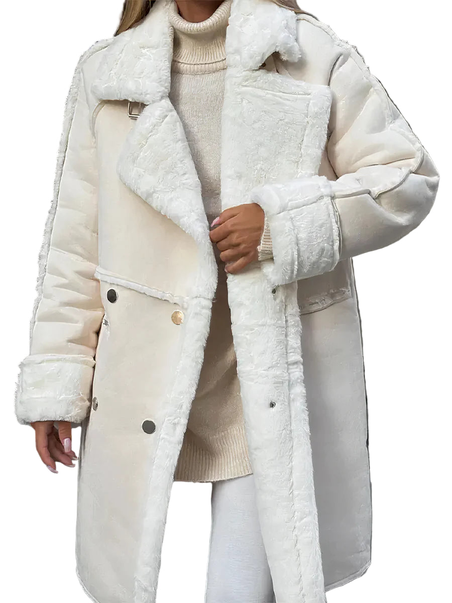 Kvinnors Teddykappa Vindtät Graciös Silhuett 0