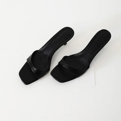 Kvinnors Tofflor Öppen Tå Slip On 7