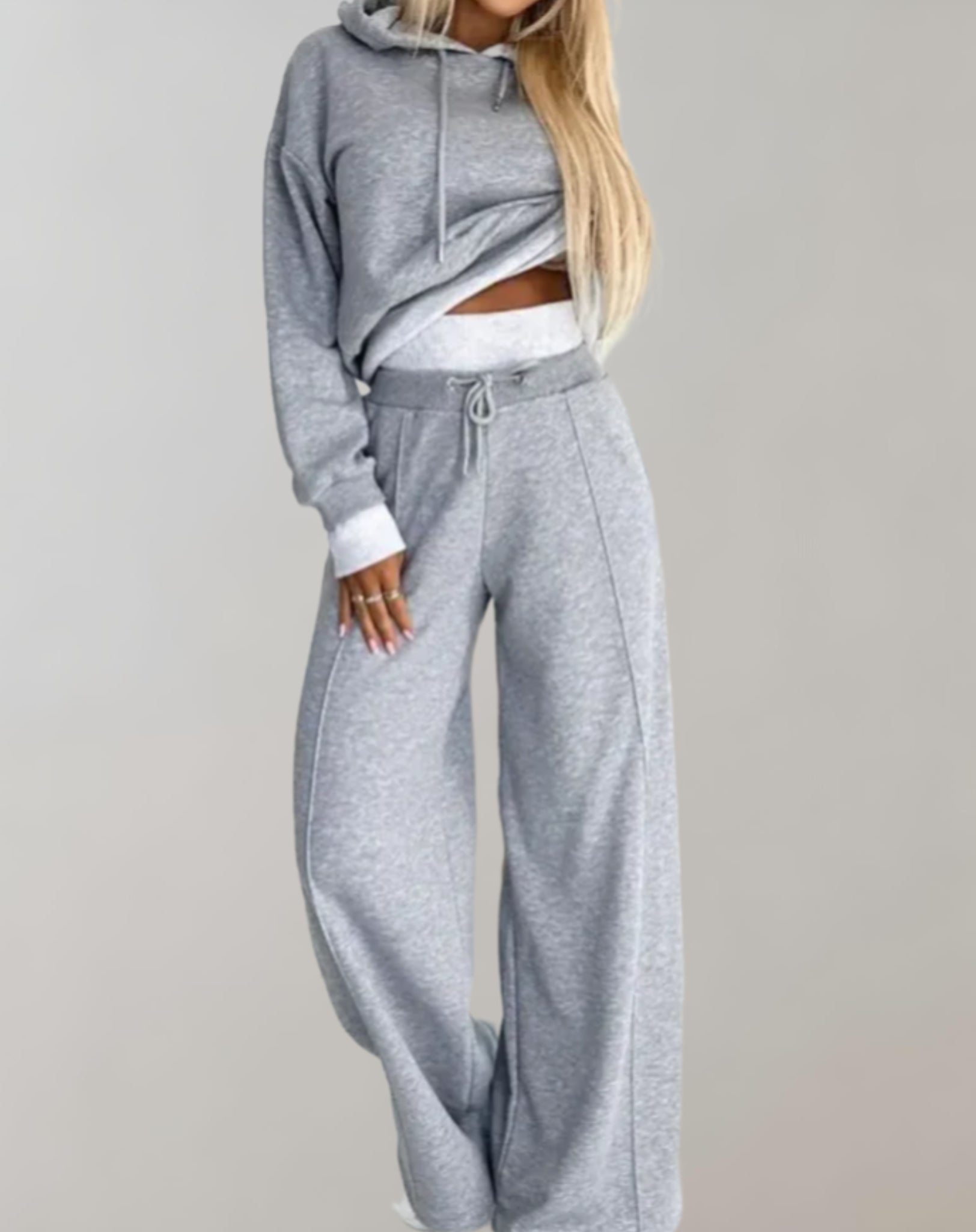 Kvinnors Träningsoverall med Luvtröja Casual Stil 2