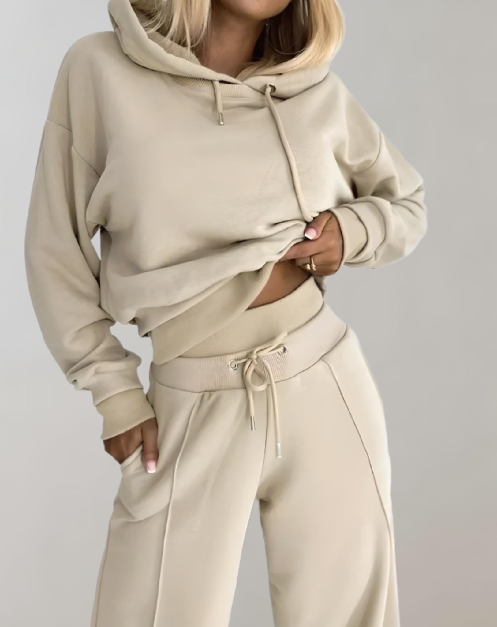 Kvinnors Träningsoverall med Luvtröja Casual Stil 5
