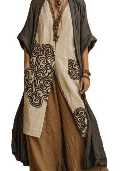 Kvinnors Tredelad Set Boho V-hals 4