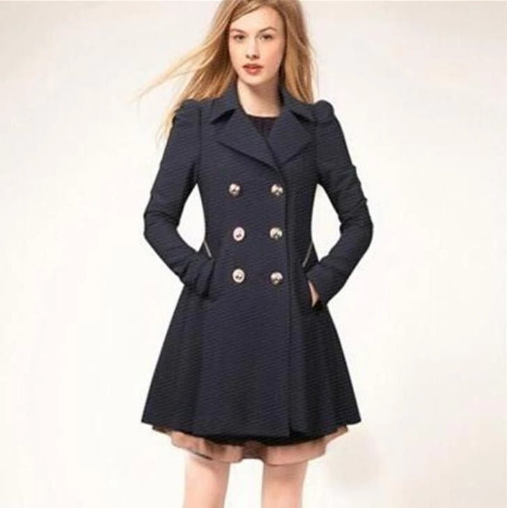 Kvinnors Trenchcoat med Klassisk Design 2