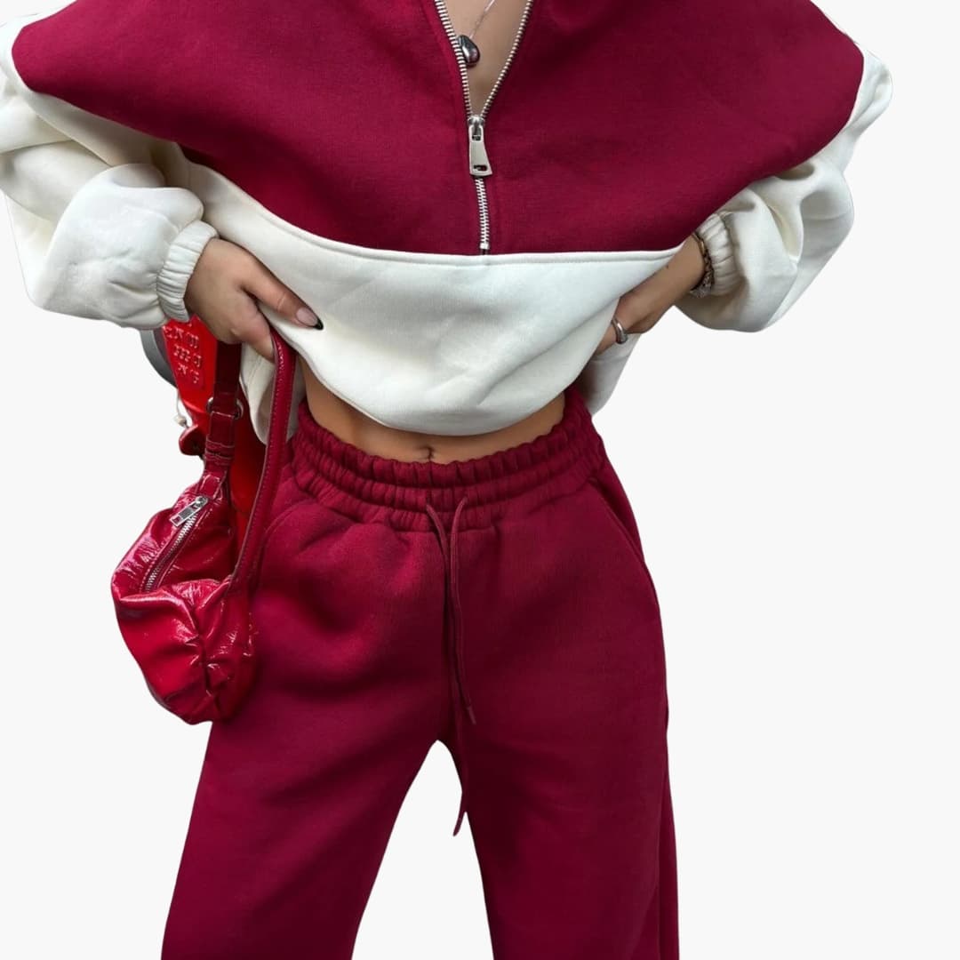 Kvinnors Tröja Halv Dragkedja Modern Stil med Sidfickor 1