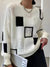 Kvinnors Tröja Retro Patchwork Stil 1