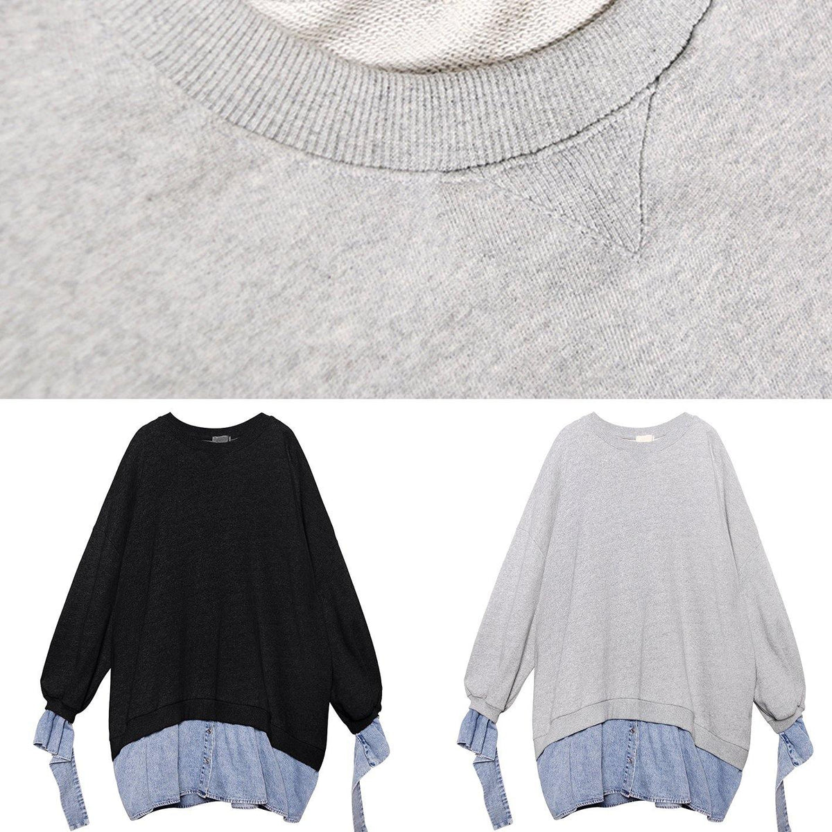 Kvinnors Tunikaklänning med Falsk Tvådelad Stil 4