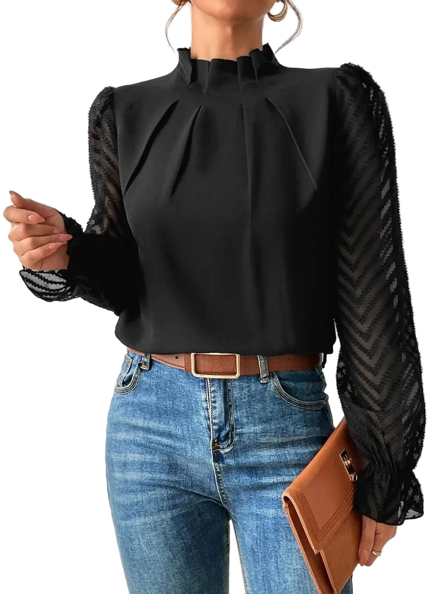 Kvinnors Turtleneck Avslappnad Stil 0