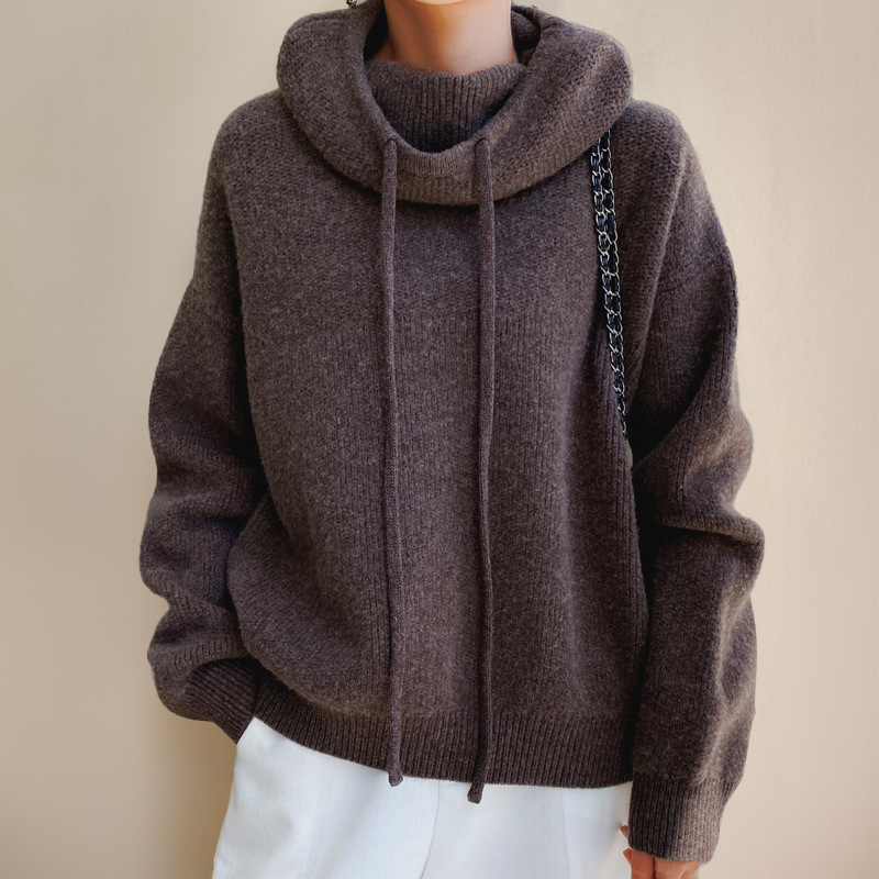 Kvinnors Turtleneck Tröja Chic 6