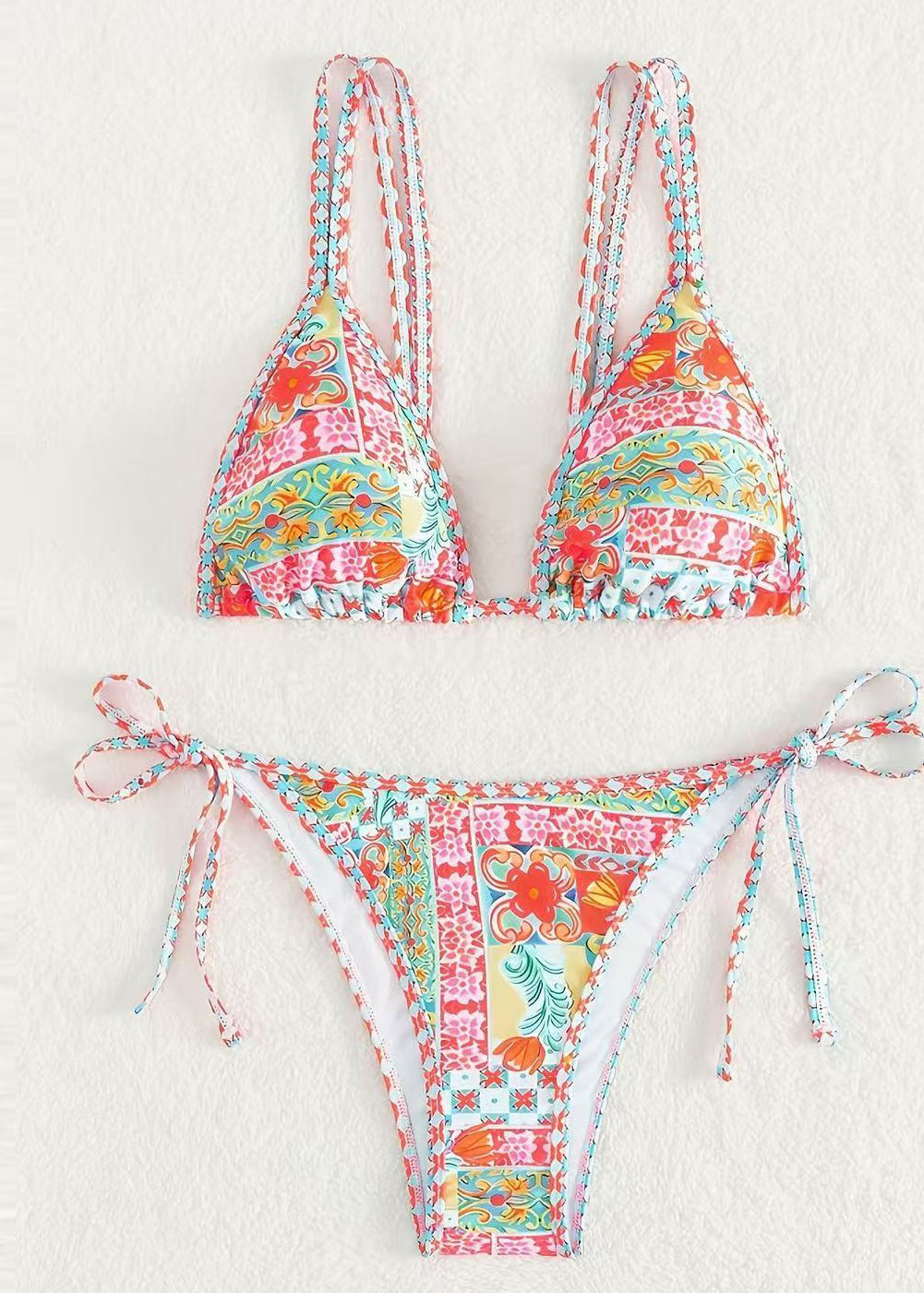 Kvinnors Tvådelad Badkläder Bustier Top 4