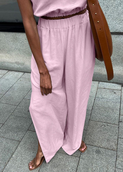 Kvinnors Tvådelad Outfit O-hals Öppen Sida 2