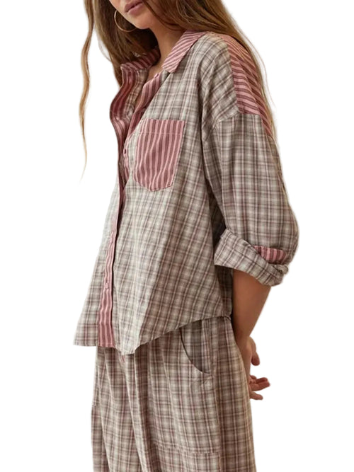 Kvinnors Tvådelad Pyjamasset Mjuk Stil 0