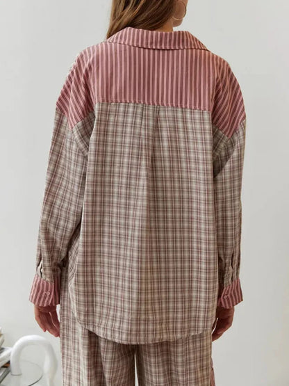 Kvinnors Tvådelad Pyjamasset Mjuk Stil 6