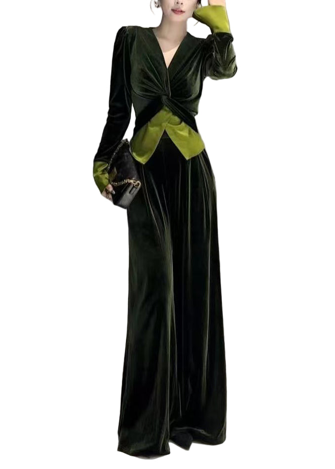 Kvinnors Tvådelad Set V-hals 0