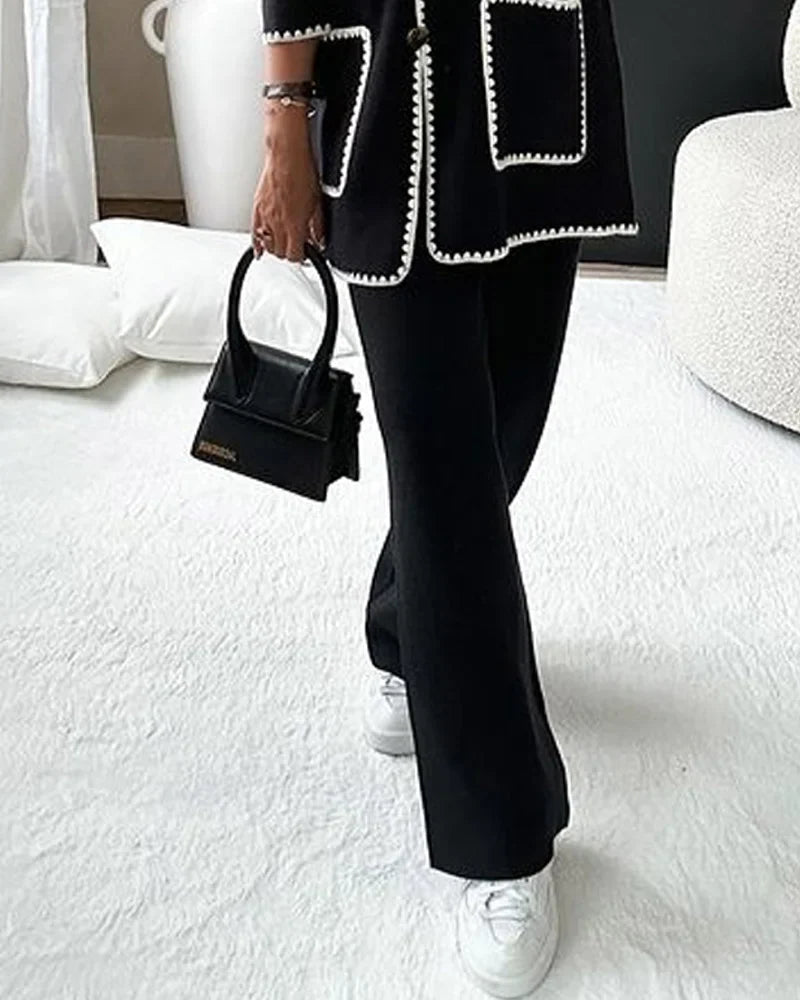 Kvinnors Tvådelat Set Modern Stil 3