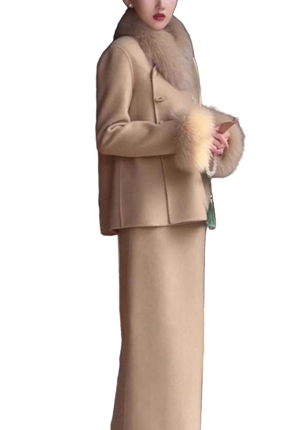 Kvinnors Tvådelat Set Patchwork Design 0