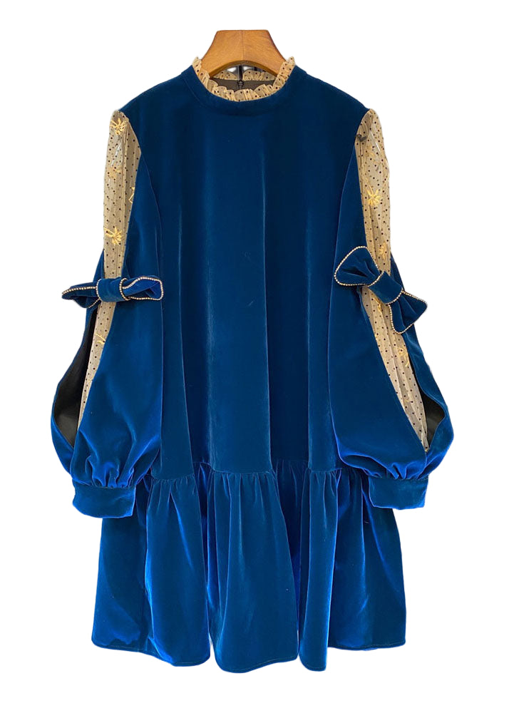 Kvinnors Tyll Patchwork Klänning 0