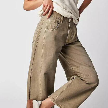 Kvinnors Utsvängda Jeans Låg Midja 1