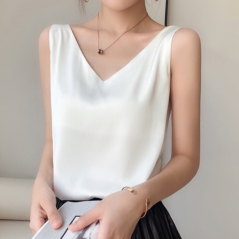 Kvinnors V-ringad Topp Minimalistisk Stil 4