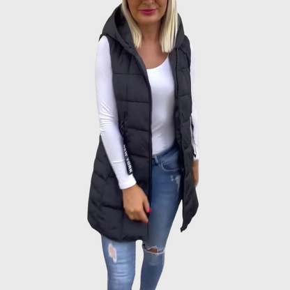 Kvinnors Vadderad Ärmlös Kappa Streetwear Stil 2