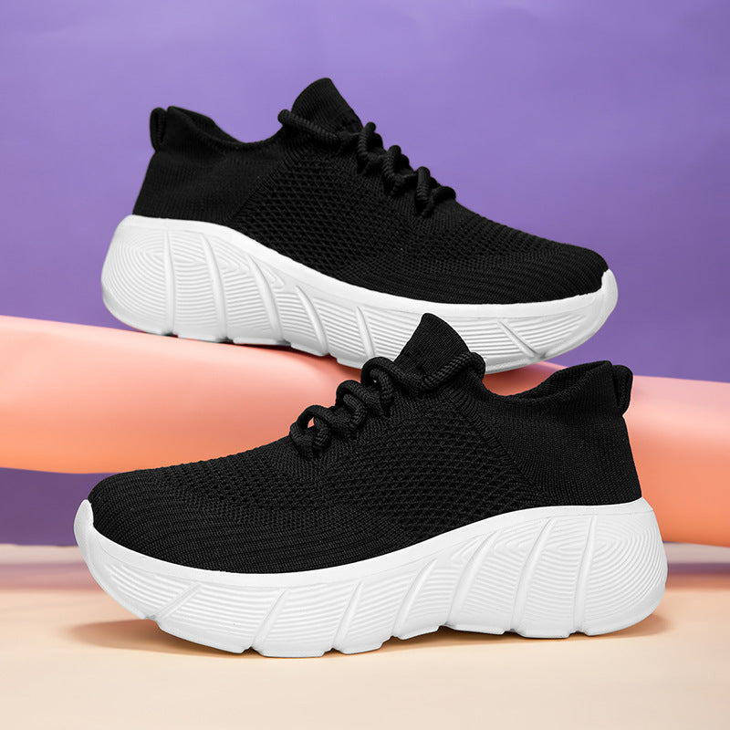 Kvinnors Vardags Sneakers Med Elastiskt Snörningssystem 2