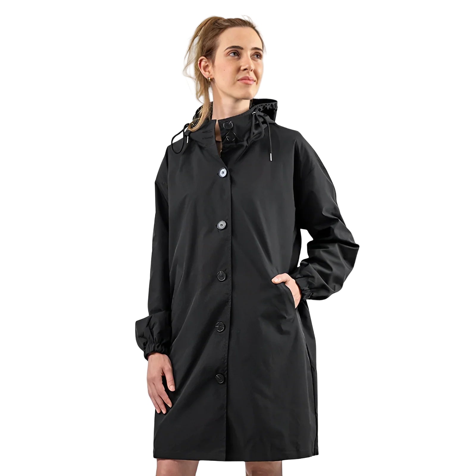 Kvinnors Vattentät Regnjacka med Huva 0