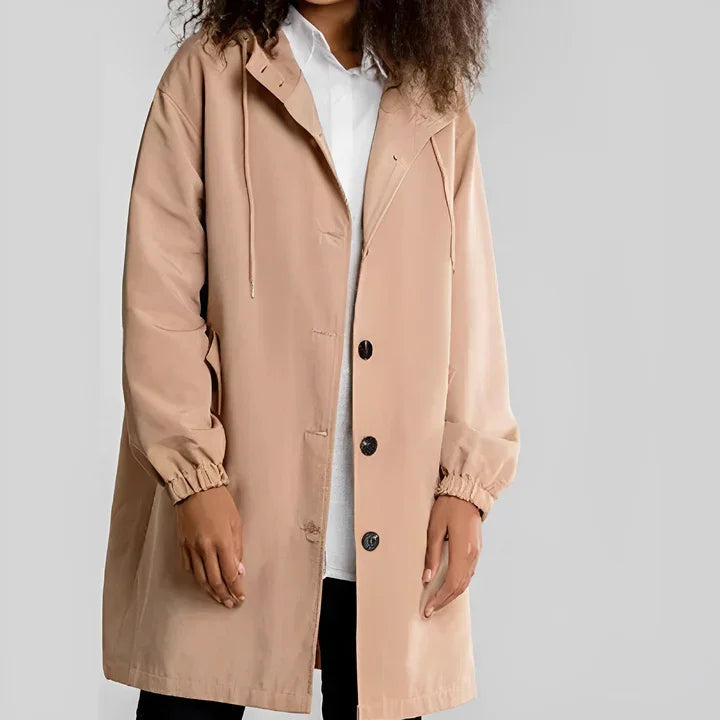 Kvinnors Vattentät Regnjacka med Huva 2