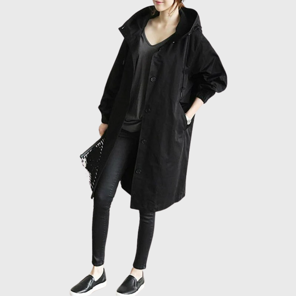 Kvinnors Vattentät Trenchcoat med Klassisk Design 1