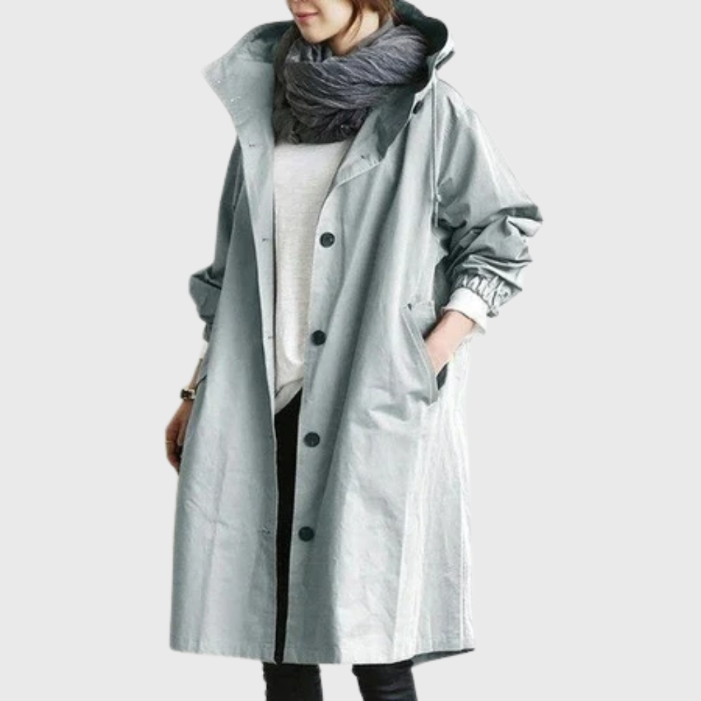 Kvinnors Vattentät Trenchcoat med Klassisk Design 2