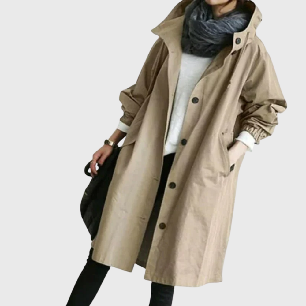 Kvinnors Vattentät Trenchcoat med Klassisk Design 3