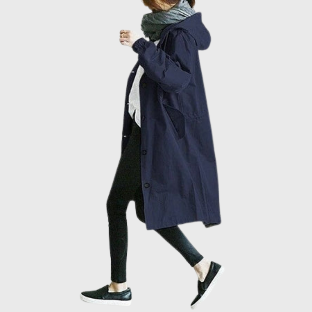 Kvinnors Vattentät Trenchcoat med Klassisk Design 4