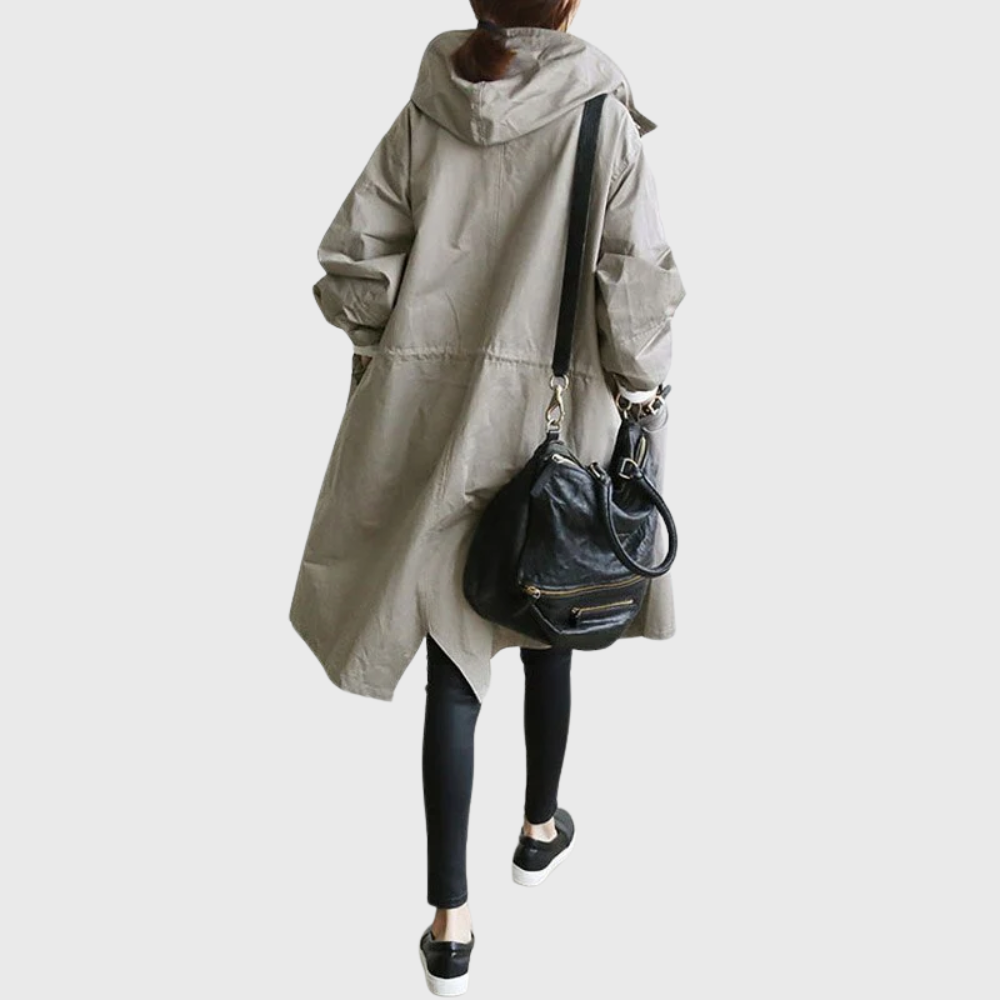 Kvinnors Vattentät Trenchcoat med Klassisk Design 7