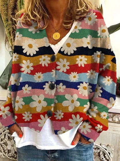 Kvinnors Vintage Cardigan med Knappdetaljer 1