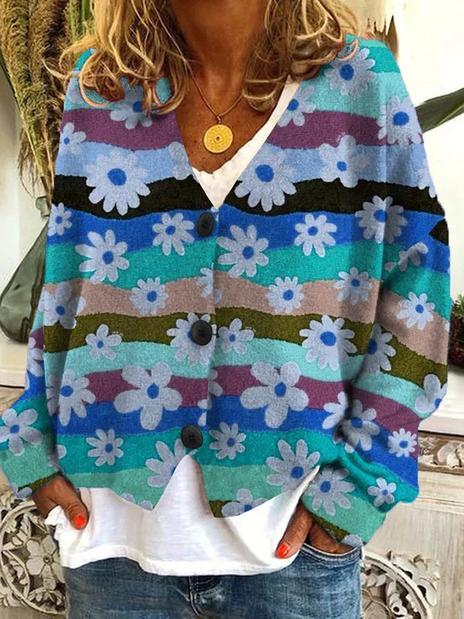 Kvinnors Vintage Cardigan med Knappdetaljer 3