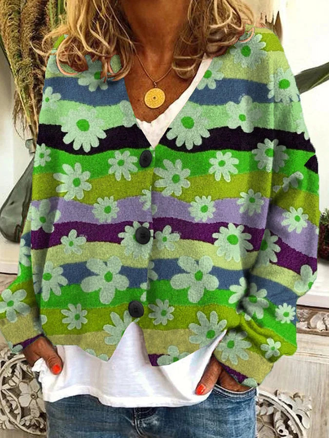 Kvinnors Vintage Cardigan med Knappdetaljer 4