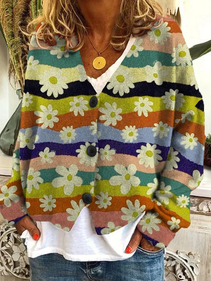 Kvinnors Vintage Cardigan med Knappdetaljer 5