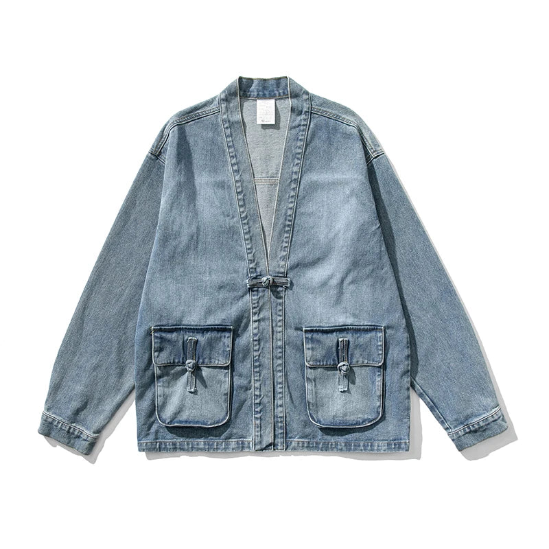 Kvinnors Vintage Denim Kimono 2