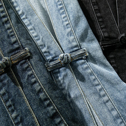 Kvinnors Vintage Denim Kimono 4