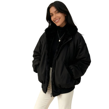 Kvinnors Vinterjacka Oversized Fleece 0