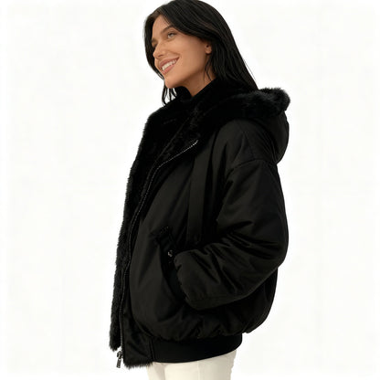 Kvinnors Vinterjacka Oversized Fleece 1
