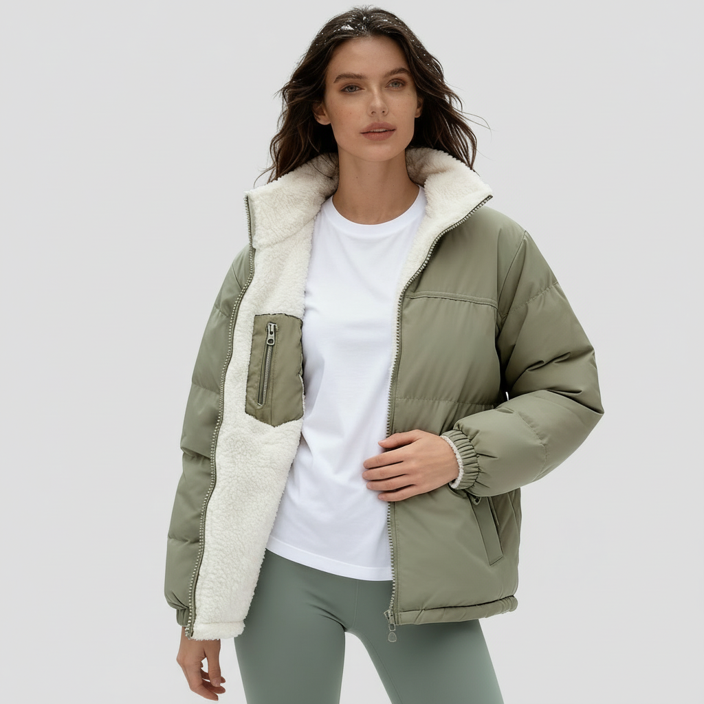 Kvinnors Vinterjacka Quiltad 7