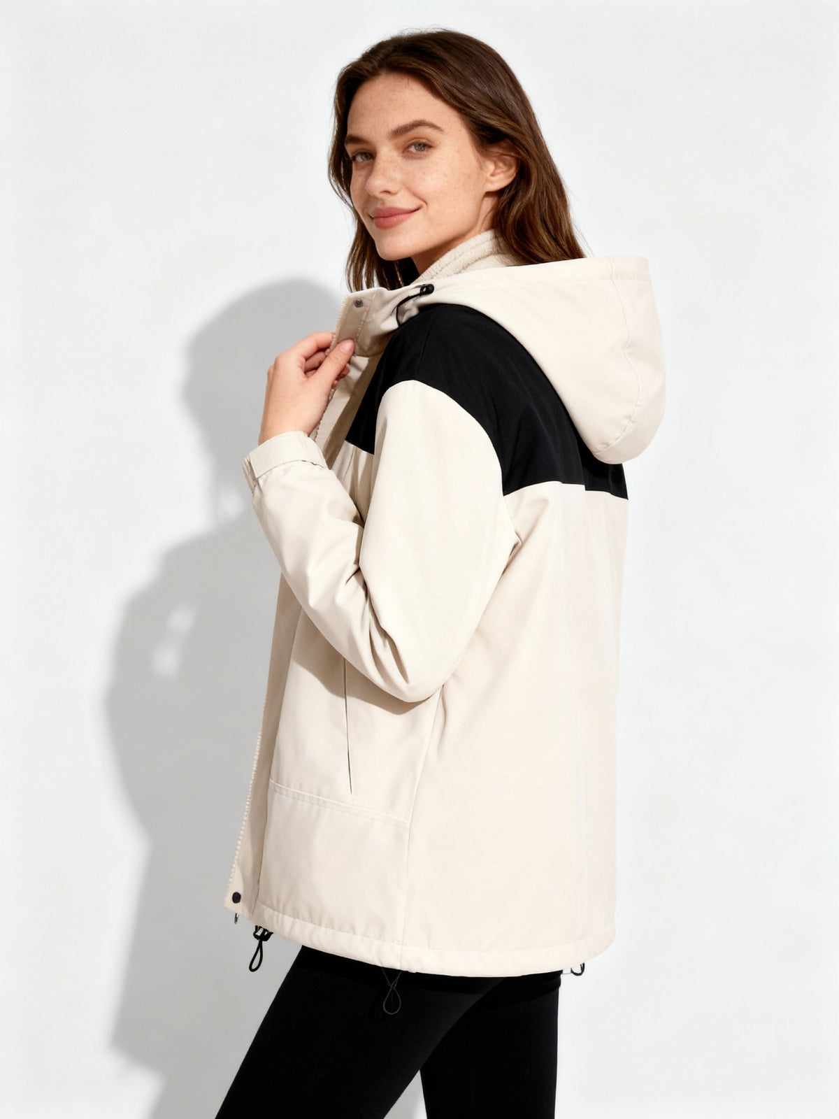 Kvinnors Vinterjacka med Huva och 3 i 1-Funktion 2