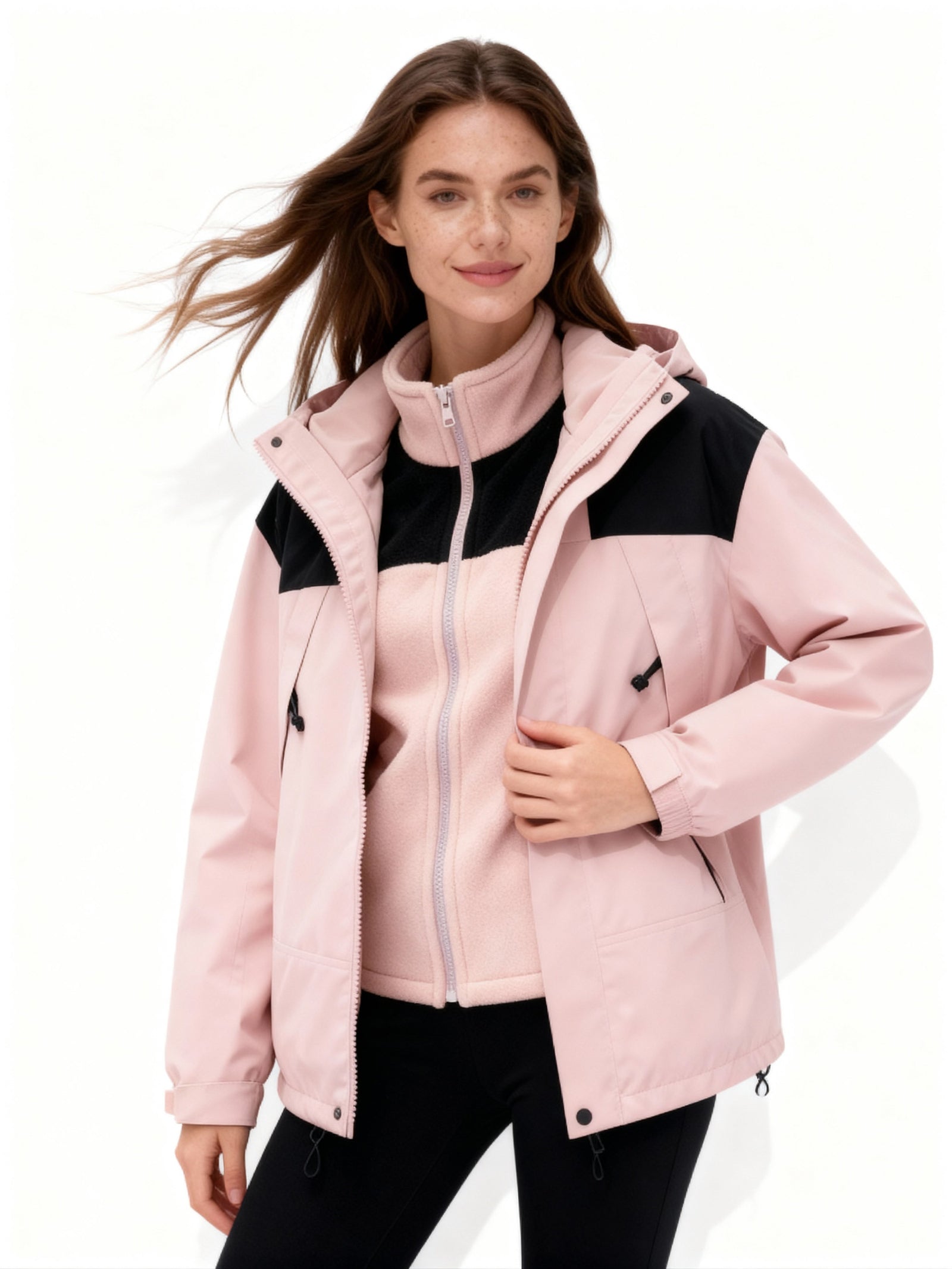 Kvinnors Vinterjacka med Huva och 3 i 1-Funktion 7