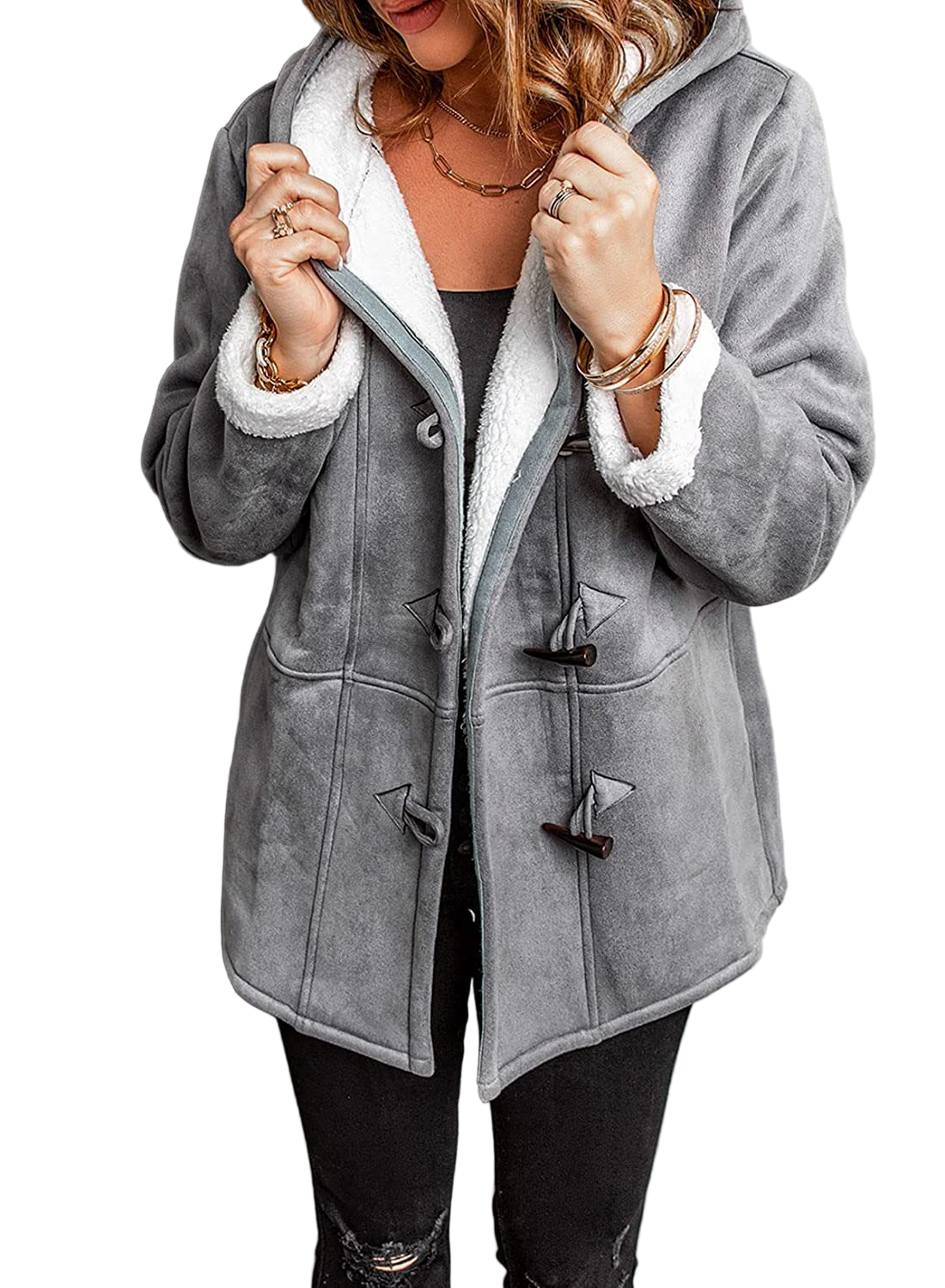 Kvinnors Vinterjacka med Huva och Isolering 0