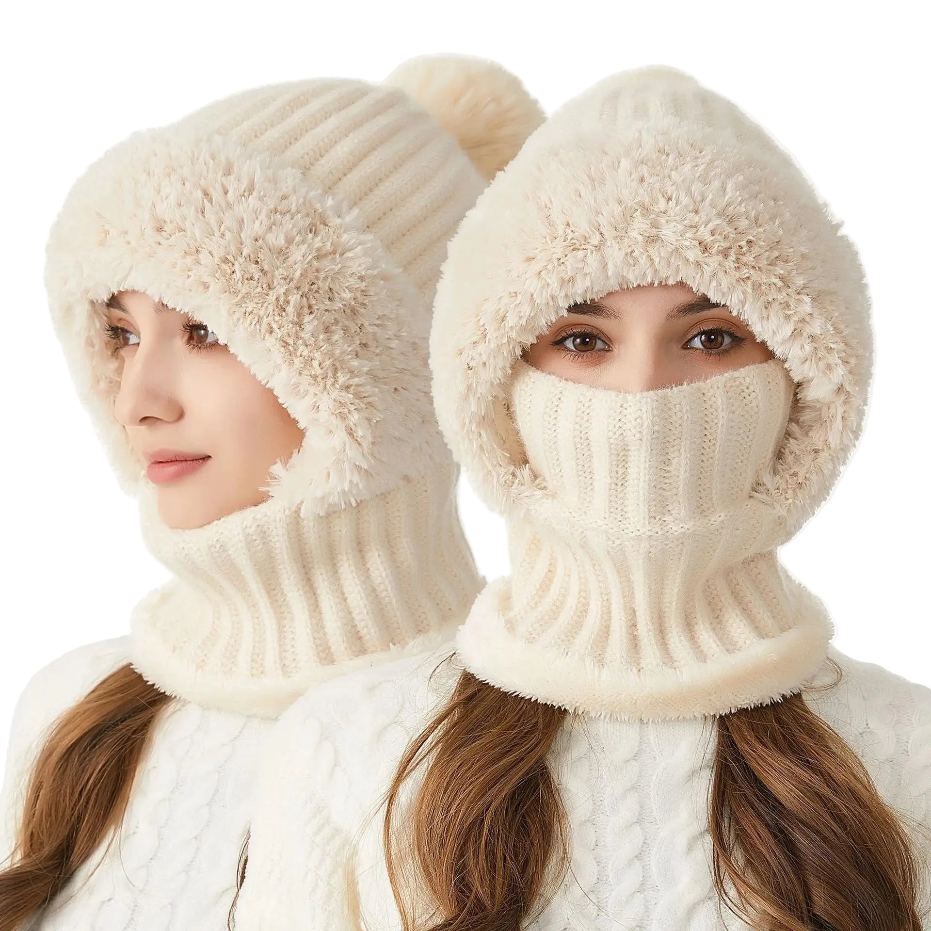 Kvinnors Vintermössa Med Snood Casual 1