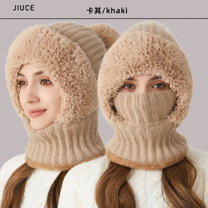 Kvinnors Vintermössa Med Snood Casual 6