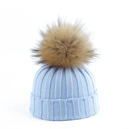 Kvinnors Vintermössa med Pom-Pom Trendig Design 6